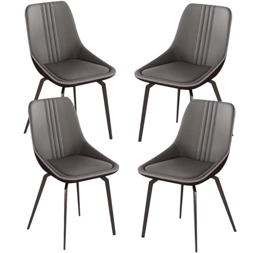 Exquisite Esszimmerstühle, 2er-Set, gepolstert, moderner Küchenstuhl aus der Mitte des Jahrhunderts, armloser Akzentstuhl aus Kunstleder mit Rückenlehne, Metallbeinen für Wohnzimmer, Empfang, Wartezim Exquisite Esszimmerstühle, 2er-Set, gepolstert, moderner Küchenstuhl aus der Mitte des Jahrhunderts, armloser Akzentstuhl aus Kunstleder mit Rückenlehne, Metallbeinen für Wohnzimmer, Empfang, Wartezim von KLZUOPT
