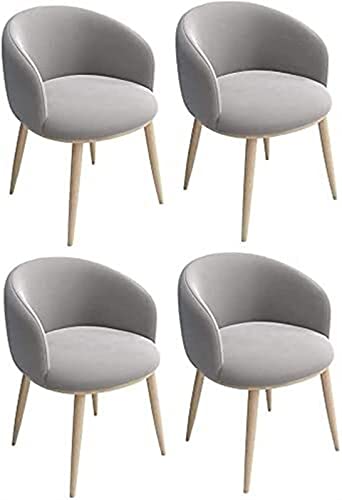 KLZUOPT Exquisite Moderne Esszimmerstühle, 4er-Set, mit Samtpolsterung, Burgunderrot, Metallbeine in Holzoptik, Loungesessel fürs Wohnzimmer – 42 x 42 x 75 cm von KLZUOPT