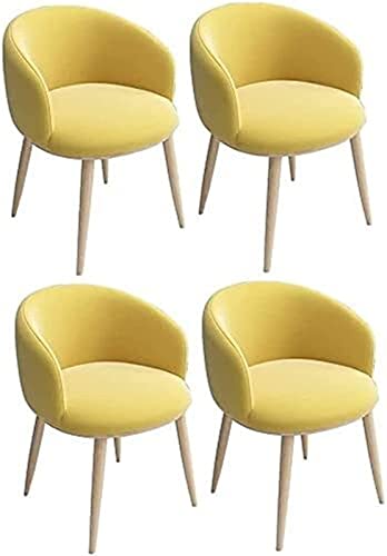 KLZUOPT Exquisite Moderne Esszimmerstühle, 4er-Set, mit Samtpolsterung, Burgunderrot, Metallbeine in Holzoptik, Loungesessel fürs Wohnzimmer – 42 x 42 x 75 cm von KLZUOPT