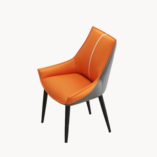 KLZUOPT Exquisiter ergonomischer Esszimmerstuhl, Küchenstuhl mit Armlehnen und hoher Rückenlehne, Esszimmerstuhl, Manikürestuhl, Frisierstuhl, Büroverhandlungsstuhl, Empfangsstuhl von KLZUOPT