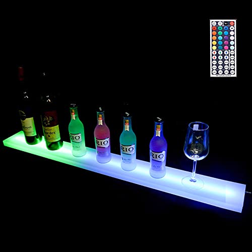 LED beleuchtete Liquor Bottle Display Shelf Bar Liquor Bottle Display Rack 1 Tiers Liquor Bottle Display Shelf Led Beleuchteter Flaschenhalter Liquor Bottle Display Fernbedienung Flaschenhalter Für von KLZUOPT