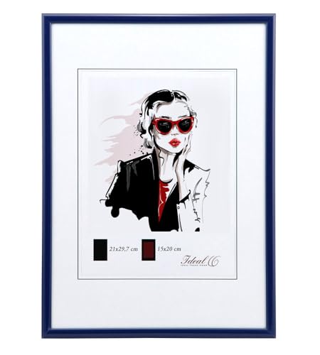 KM FOTO Moderner Glas Bilderrahmen NLS aus Kunststoff Perfekt für Fotos, Poster und Wanddeko Collage Design: Farbe: Blau | Format: 50x70 KM FOTO Moderner Glas Bilderrahmen NLS aus Kunststoff Perfekt für Fotos, Poster und Wanddeko Collage Design: Farbe: Blau | Format: 50x70 von KM FOTO