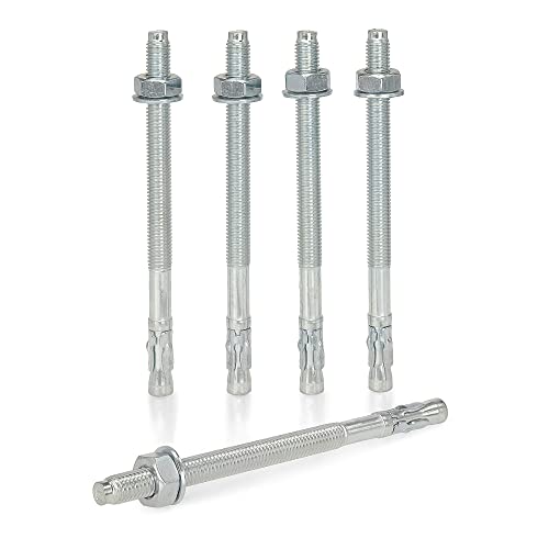 KM TRADE Bolzenanker - Schwerlastanker aus verzinktem Stahl mit ETA Zulassung, Option 7 - M10 x 150 mm, fixierbare Dicke: 85 mm - 10 Stück KM TRADE Bolzenanker - Schwerlastanker aus verzinktem Stahl mit ETA Zulassung, Option 7 - M10 x 150 mm, fixierbare Dicke: 85 mm - 10 Stück von KM TRADE