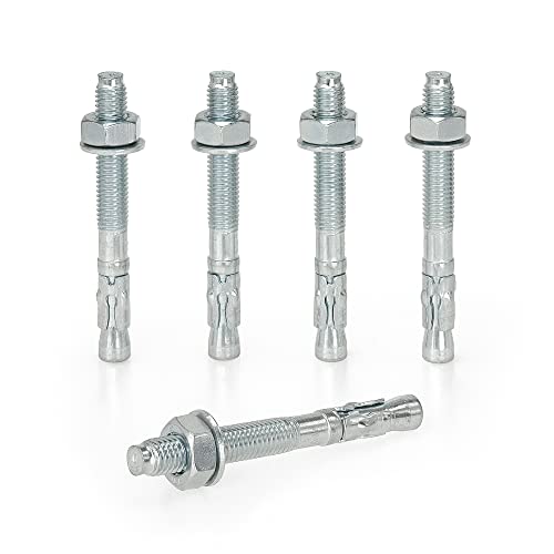 KM TRADE Bolzenanker - Schwerlastanker aus verzinktem Stahl mit ETA Zulassung, Option 7 - M10 x 75 mm, fixierbare Dicke: 10 mm - 10 Stück von KM TRADE