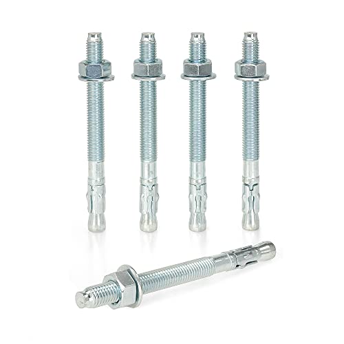 KM TRADE Bolzenanker - Schwerlastanker aus verzinktem Stahl mit ETA Zulassung, Option 7 - M12 x 140 mm, fixierbare Dicke: 58 mm - 200 Stück von KM TRADE