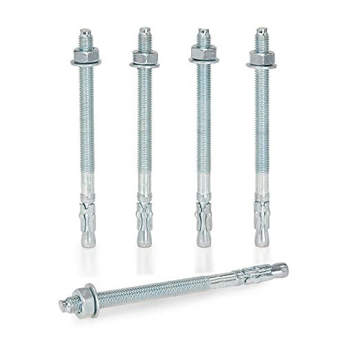 KM TRADE Bolzenanker - Schwerlastanker aus verzinktem Stahl mit ETA Zulassung, Option 7 - M8 x 115 mm, fixierbare Dicke: 57 mm - 10 Stück KM TRADE Bolzenanker - Schwerlastanker aus verzinktem Stahl mit ETA Zulassung, Option 7 - M8 x 115 mm, fixierbare Dicke: 57 mm - 10 Stück von KM TRADE