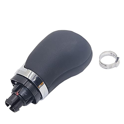 5/6 Gang schwarz Echtes Leder Schaltknauf Kopf Getriebeabdeckung Schalthebel Stick Für Skoda Für Rapid 2012-2018 Auto Schaltknauf Schalthebelkopf (Farbe : 5 Speed) von KMAGE