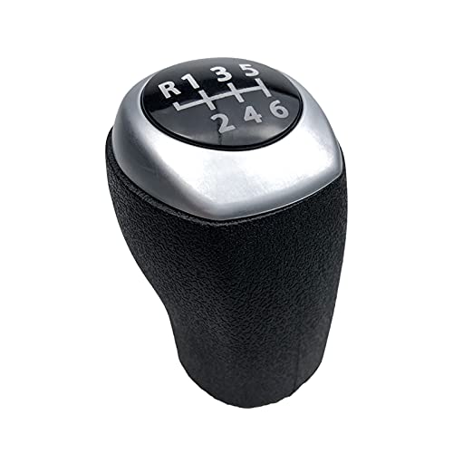 Für Hyundai Für Elantra GT Für Accent Für Solaris Für Avante MD I30 Schaltknauf Hebel Shifter Handball Stick Pen Handle Head Auto Schaltknauf Schalthebelkopf (Farbe : Chrome Bright 6 Speed) von KMAGE