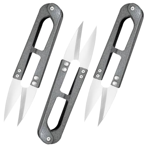 3pcs Fadenschneider Nähen,Fadenschere Klein Scharf,Federschere Kohlenstoffstahl,Garn Schere,Stitch Schere,Bonsai Schere,Mini Gartenschere,Trimmschere,Nähschere,Schere Klein,Stahlgriff-Grau von KMANGMAN