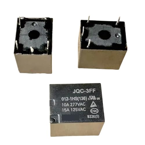 2 STÜCKE Relais 4 Pins, JQC-3FF, 12VDC-1HS, 0551, JQC-3FF, 012-1HS, 136, T73A-10A(012-1HS(136)) von KMERATUZN