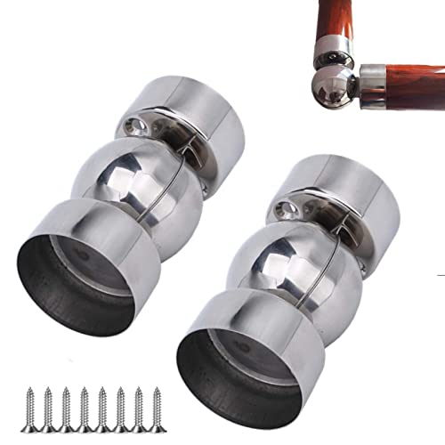 KMERCE 2 Stück Handlaufverbinder aus Edelstahl, Verbindungsstück für Kardangelenk, Verbinder 50 mm, Zubehör für Handlauf, Anschlüsse für Geländer, Holzhandlauf KMERCE 2 Stück Handlaufverbinder aus Edelstahl, Verbindungsstück für Kardangelenk, Verbinder 50 mm, Zubehör für Handlauf, Anschlüsse für Geländer, Holzhandlauf von KMERCE