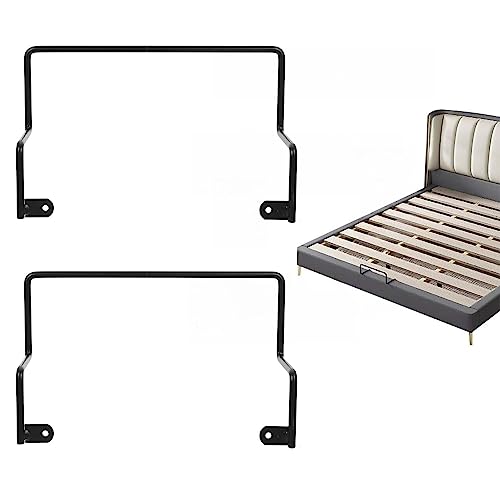 KMERCE 2 Stück matratzenhalter gegen verrutschen aus Metall, Stoppern für Seitenmatratzen, Ritzenfüller für Matratzen rutschfest, Universalmatratze, Bettspitze, 290 x 80 x 195 mm, Schwarz von KMERCE