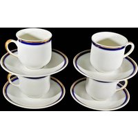 Southingion By Baum Tschechien Espresso Tassen Und Untertassen 4Er Set von KMEclecticFinds