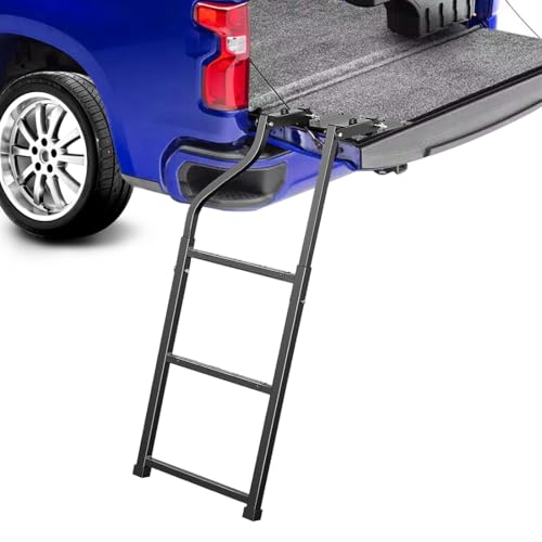 KMFCDAE Heckklappenleiter Pickup Truck Zubehör Universal Verlängerung Trittleiter mit Edelstahl Selbstbohrende Sechskantschrauben von KMFCDAE
