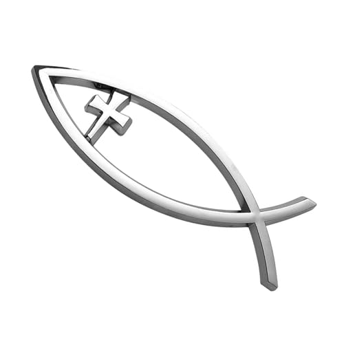 KMGDM Savior Ichthys Fisch-Autoaufkleber, selbstklebende Designs, religiöse Autofensteraufkleber für Fenster, Laptops und Gepäck von KMGDM
