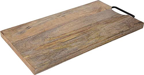Schneidbrett Fleischbrett Schneidebrett Tranchierbrett Mangoholz natur rechteckig Handwäsche klingenschonend robust von KMI