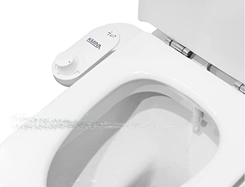 KMINA - Bidet Toilette für Kaltwasser (Schlauchlänge 80 cm), tragbar, Bidet, nicht elektrisch, Toilettenreiniger, einstellbarer Druck, Weiß von KMINA