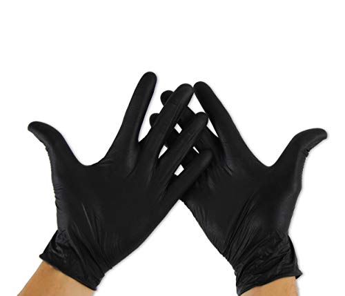 KMINA - Einweghandschuhe (100 Stück L) Schwarze, Puderfreie & Latexfreie von KMINA