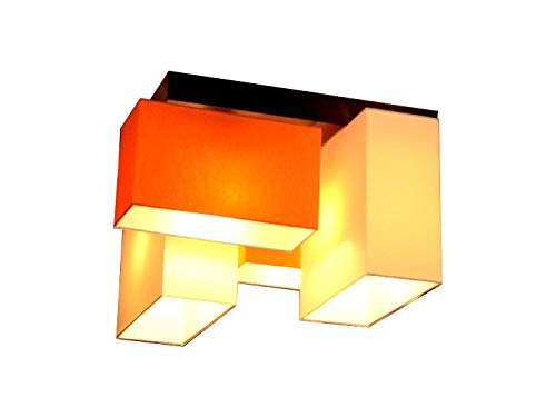 KML Deckenlampe Deckenleuchte Milano B2/2 MIX Lampe Leuchte Top Design 4 flammig (Creme-Orange) von KML