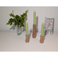 3Er Set Kerzenhalter. Eiche Massiv. Handgedrechselt 3Er Set Kerzenhalter. Eiche Massiv. Handgedrechselt von KMMuehlfeldner