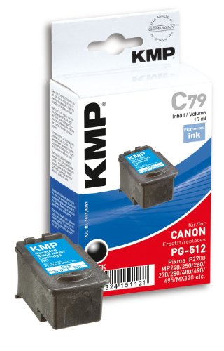 KMP Tintenkartusche für Canon Pixma iP2700/MP240, C79, black von KMP know how in modern printing