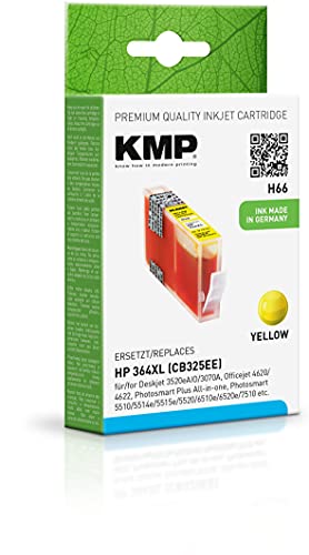 KMP Tintenkartusche für HP Photosmart C5380/C6380, H66, yellow von KMP know how in modern printing