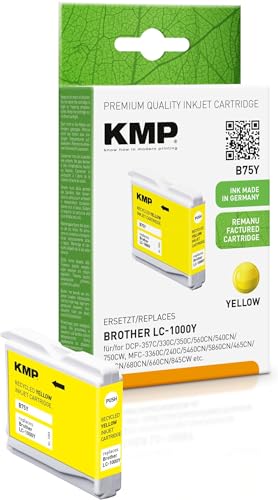 KMP Tintenpatrone ersetzt Brother LC1000Y Kompatibel Einzel-Modul Gelb B75Y 1035,4009 von KMP know how in modern printing