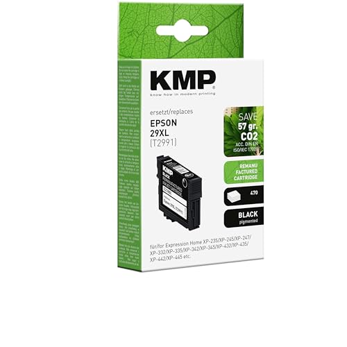 KMP Tintenpatrone passend für Epson 29XL Black (C13T29914010) - für Epson Expression Home XP-235 XP-240 XP-245 XP-247 XP-250 XP-255 XP-257 XP-... etc. von KMP know how in modern printing