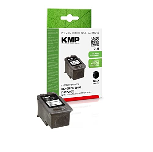 KMP Tinte ersetzt Canon PG560XL (3712C001) Kompatibel einzeln Schwarz C136 1581,4001 von KMP know how in modern printing