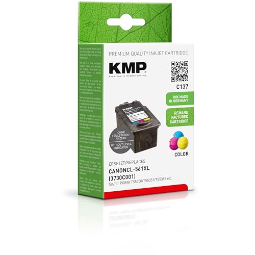 KMP Tintenpatrone passend für Canon CL561XL (3730C001) 3-farbig - C137 - für Canon Pixma TS 5300 Series, 5350, 5350 a, 5350 i, 5351, 5351 Seri... etc. von KMP know how in modern printing