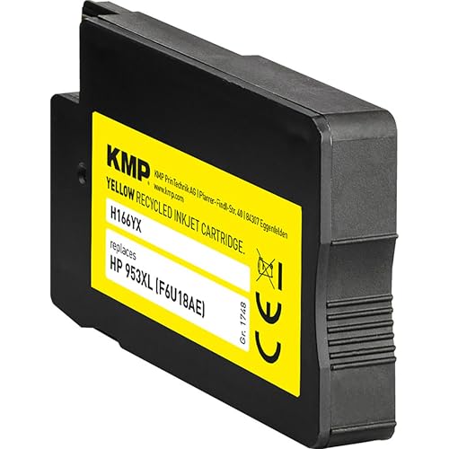 KMP Tintenpatrone für HP 953XL Yellow (F6U18AE) von KMP know how in modern printing