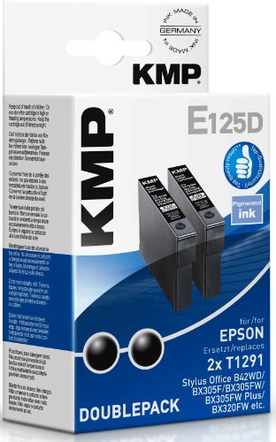KMP E125D Tintenpatrone Double Pack, schwarz von KMP know how in modern printing