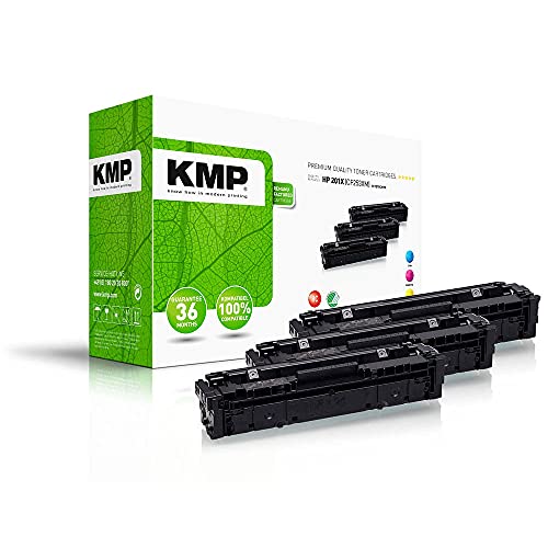 KMP H-T215VX Toner Kombi-Pack ersetzt HP HP 201X (CF401X, CF403X, CF402X) Cyan, Magenta, Gelb Kompat von KMP know how in modern printing