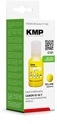 KMP Nachfülltinte für Canon GI56Y Yellow (4432C001) von KMP know how in modern printing