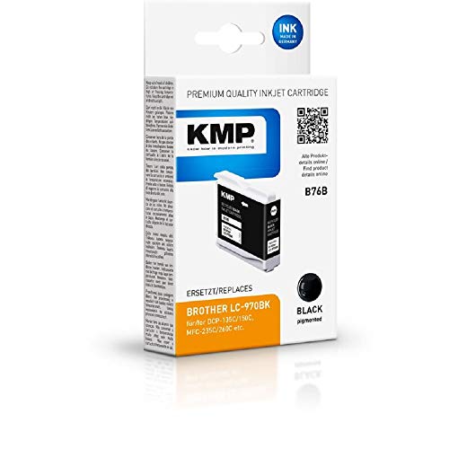 KMP Tinte B76B (schwarz) ersetzt Brother LC970BK (alternativ zu B13) von KMP know how in modern printing