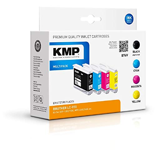 KMP Tinte B76V Multipack ersetzt Brother LC970VALBP (alternativ zu B13V) von KMP know how in modern printing