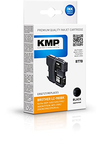 KMP Tinte B77B (schwarz) ersetzt Brother LC980BK von KMP know how in modern printing