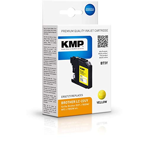 KMP Tinte ersetzt Brother LC-22UY Kompatibel Gelb B73Y 1536,4009 von KMP know how in modern printing
