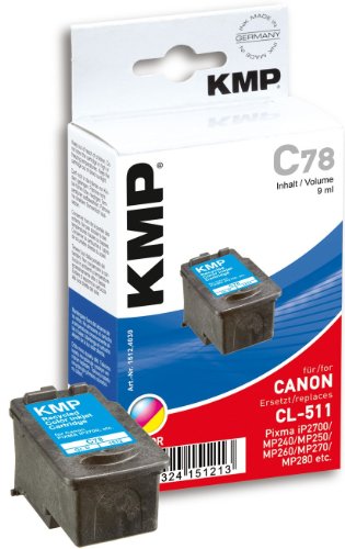 KMP Tintenkartusche für Canon Pixma iP2700/MP240, C78, color von KMP know how in modern printing