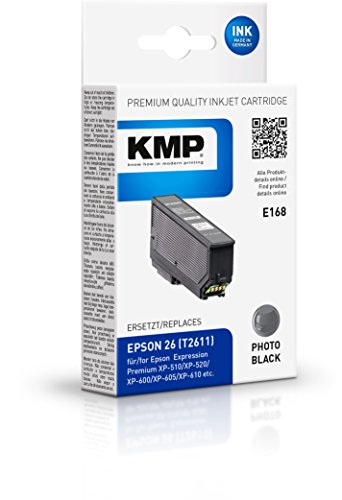 KMP Tintenkartusche für Epson Expression Premium XP-600, E168, photo black von KMP know how in modern printing