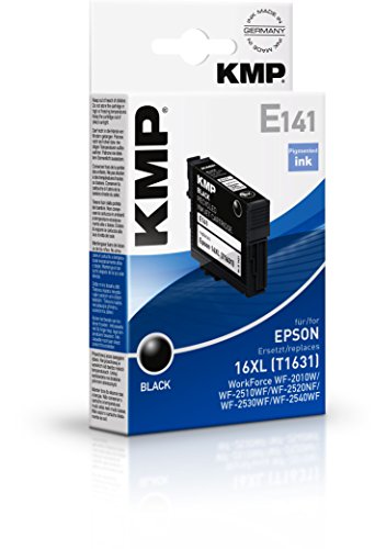 KMP Tintenkartusche für Epson WorkForce WF-2010W/WF-2510WF, E141, black von KMP know how in modern printing