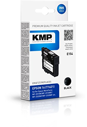 KMP Tintenkartusche für Epson WorkForce WF-2010W/WF-2510WF, E154, black von KMP know how in modern printing
