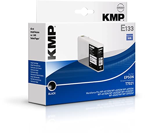 KMP Tintenkartusche für Epson Workforce Pro WP-4015DN/WP-4025DW/WP-4545DTWF, E133, black von KMP know how in modern printing