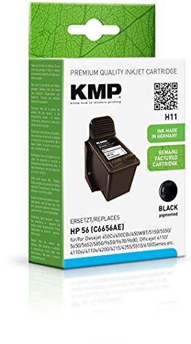 KMP Tintenkartusche für HP Deskjet 5550, H11, black pigmented von KMP know how in modern printing
