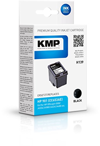 KMP Tintenkartusche für HP Officejet 4500/J4524, H139, black von KMP know how in modern printing