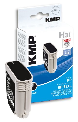 KMP Tintenkartusche für HP Officejet Pro K550, H31, black von KMP know how in modern printing