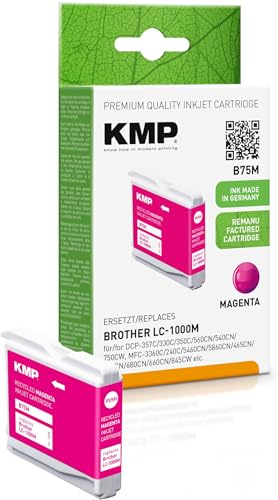 KMP Tintenpatrone ersetzt Brother LC1000M Kompatibel Einzel-Modul Magenta B75M 1035,4006 von KMP know how in modern printing