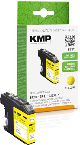 KMP Tintenpatrone ersetzt Brother LC225XLY Kompatibel einzeln Gelb B63Y 1530,4009 von KMP know how in modern printing
