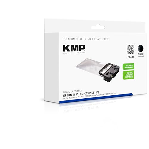 KMP Tintenpatrone für Epson T9651 Schwarz - passend für Epson Workforce Pro WF-M 5200 Series, 5700 Series, 5799 Series etc. von KMP know how in modern printing