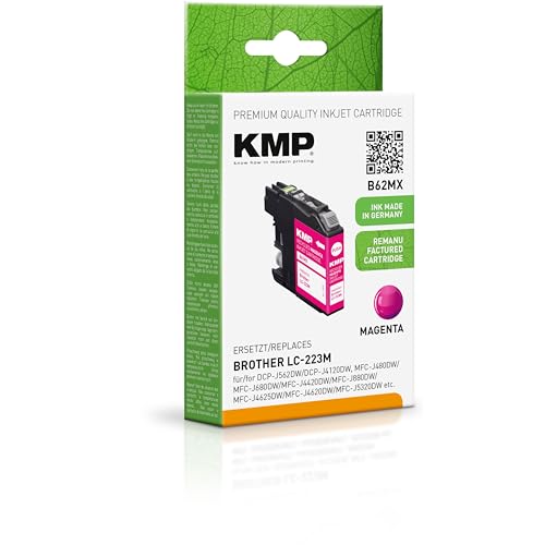 KMP Tintenpatrone passend für Brother LC223M Magenta - B62MX - für Brother DCP J 4120 DW, DCP J 562 DW, MFC-J 1140 W, MFC-J 1150 DW, MFC-J 117... etc. von KMP know how in modern printing
